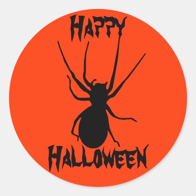 Stickers Déplaisant d'Halloween orange (Devant)