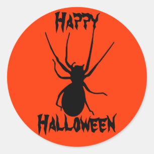 Stickers Déplaisant d'Halloween orange