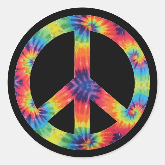 Stickers des signes de paix - Rainbow Hippie Desig (Devant)