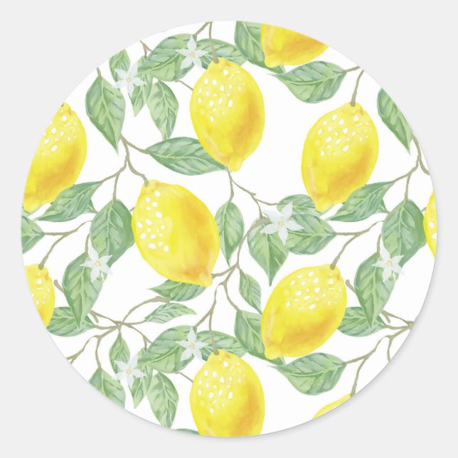 Stickers design citron et Feuille (Devant)