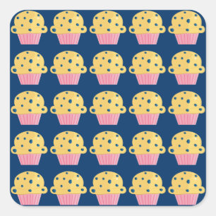 Stickers design mignon Blueberry Muffin