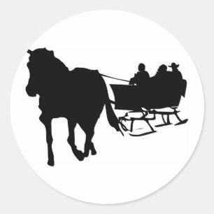 Stickers Design Sleigh Ride Winter Sleigh Ride