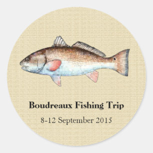 Stickers d'événement personnalisé de pêche au séba
