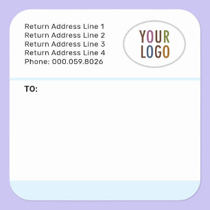 Stickers d'expédition par la poste Logo et adresse