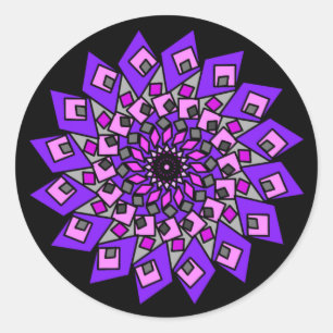 Stickers Diamant Cosmique Noir Violet