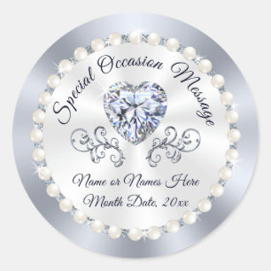 Stickers Diamond Personnalisé pour Faveurs Mariage