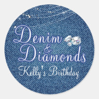 Stickers Diamonds et Denim Party