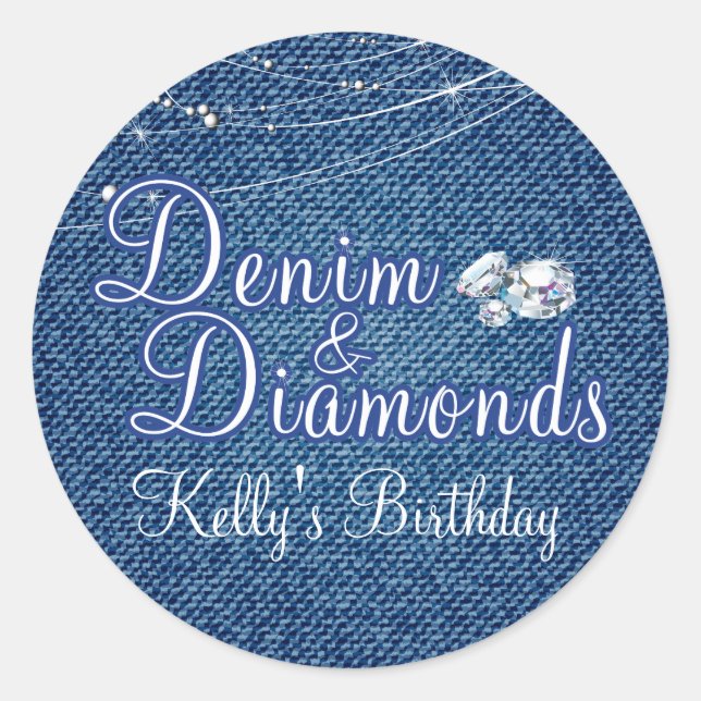 Stickers Diamonds et Denim Party (Devant)