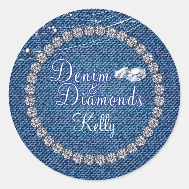 Stickers Diamonds et Denim Party (Devant)