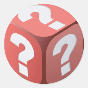 Stickers Dice With Question Marques