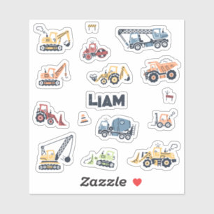 Stickers Die-Cut pour Camion de Construction Perso