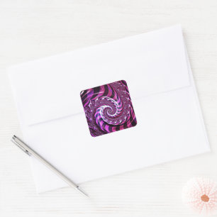 Stickers d'illusion spirale rose et noire