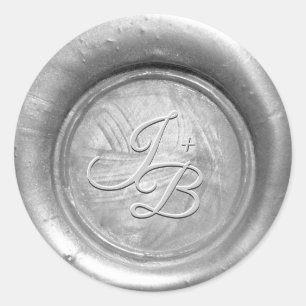 Stickers d'impression de sceau de cire d'argent Mo