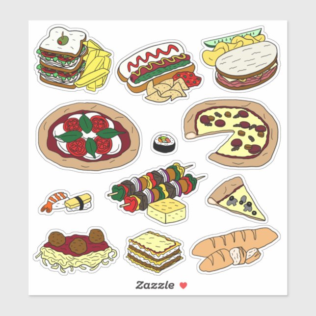 Stickers Dîner Délicieux (Feuille)
