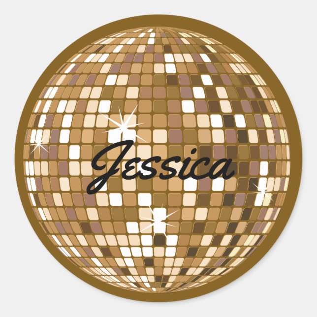 Stickers Disco Ball Personnalisés (Devant)