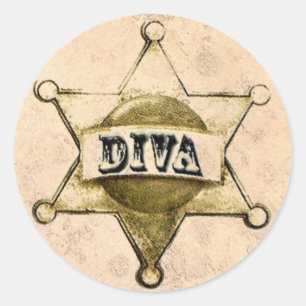 Stickers DIVA Sheriff Badge