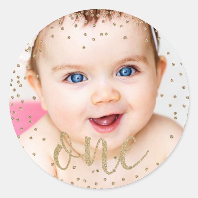 Stickers d'or Confetti Parties scintillant premier (Devant)