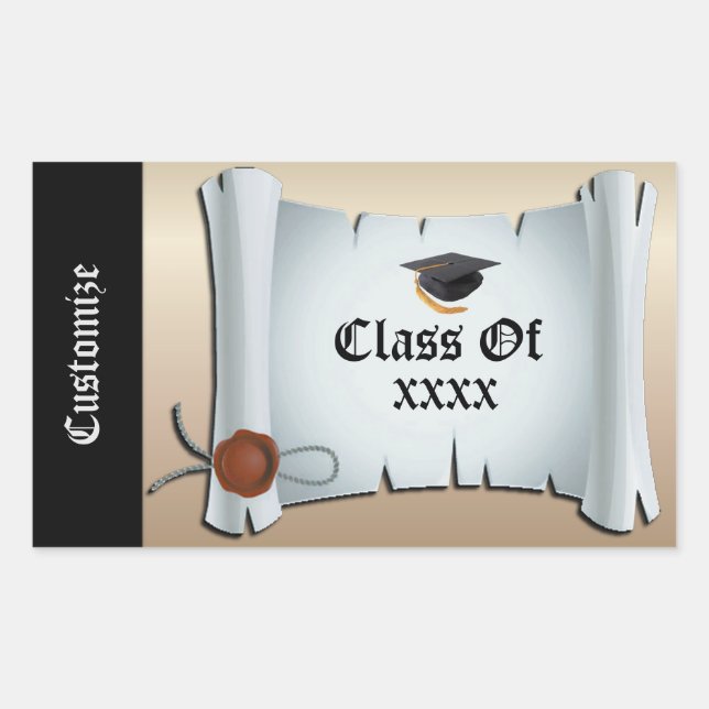 Stickers d'or de l'événement de la classe de gradu (Devant)