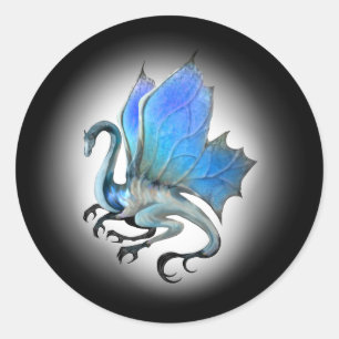 Stickers Dragon Bleu