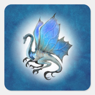 Stickers Dragon Bleu