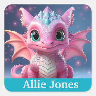 stickers dragon personnalisées colorés
