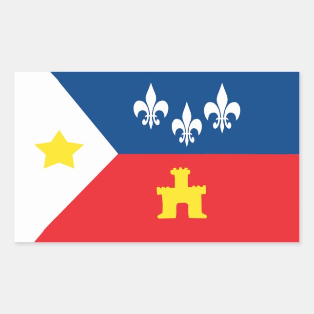 Stickers Drapeau Acadiana Cajun (Devant)