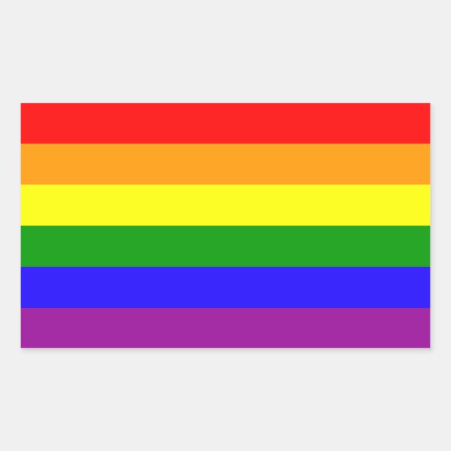 stickers drapeau arc-en-ciel (Devant)