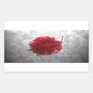 Stickers Drapeau Artistique Cool Japonais