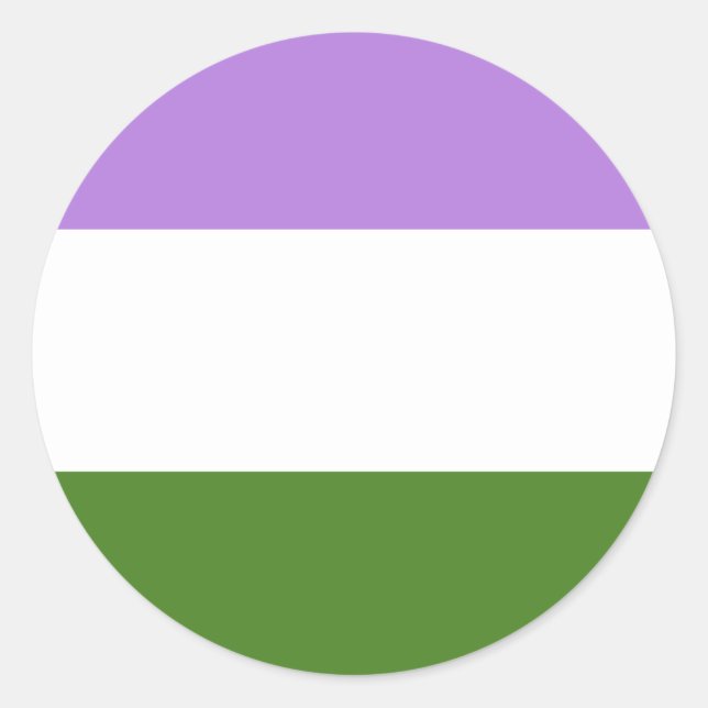 Stickers Drapeau Genderqueer Pride (Devant)