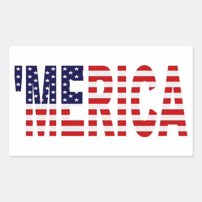 Stickers Drapeau 'MERICA US (Devant)