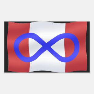 Stickers Drapeau Metis Stickers Metis canadiens