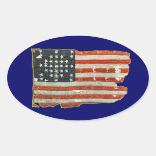 Stickers Drapeau vintage américain