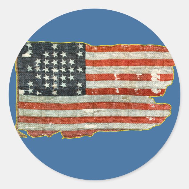 Stickers Drapeau vintage américain (Devant)