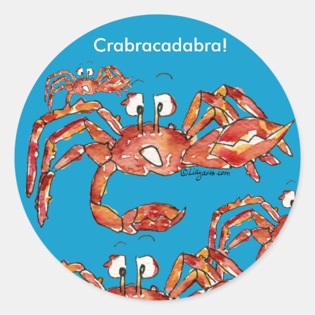 Stickers Drôle Cartoon Crabs (Devant)