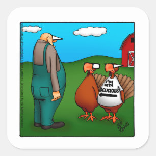 Stickers Drôle Thanksgiving "I'm With Delicious"