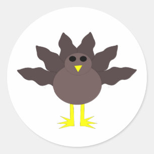 Stickers Drôle Thanksgiving Turquie