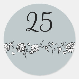 Stickers du 25e anniversaire du Mariage d'argent