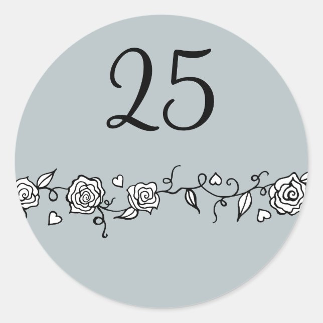 Stickers du 25e anniversaire du Mariage d'argent (Devant)