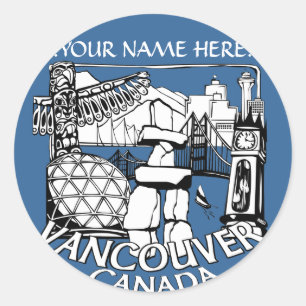 Stickers du Canada de Vancouver Totem Poteau