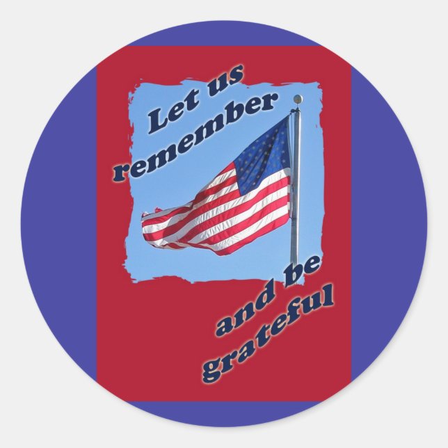 Stickers du Jour commémoratif du drapeau américain (Devant)