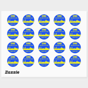 Stickers du logo rond du CMFC (deux tailles)