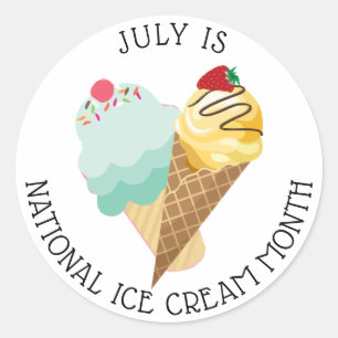 Stickers du mois national de la crème glacée de ju