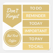 Stickers du planificateur : Rappel quotidien en or