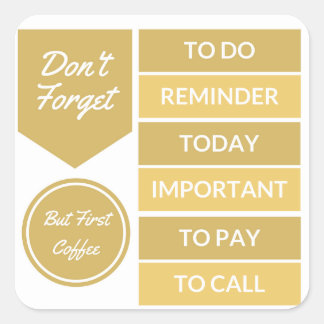Stickers du planificateur : Rappel quotidien en or