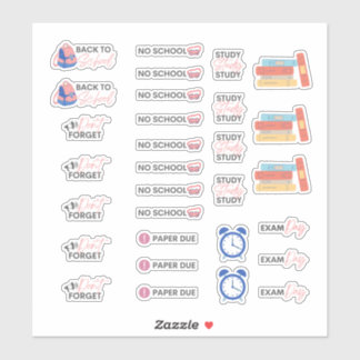 Stickers du planificateur universitaire