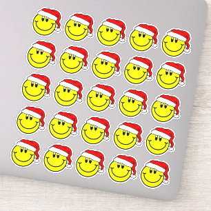 Stickers du visage souriant du Père Noël