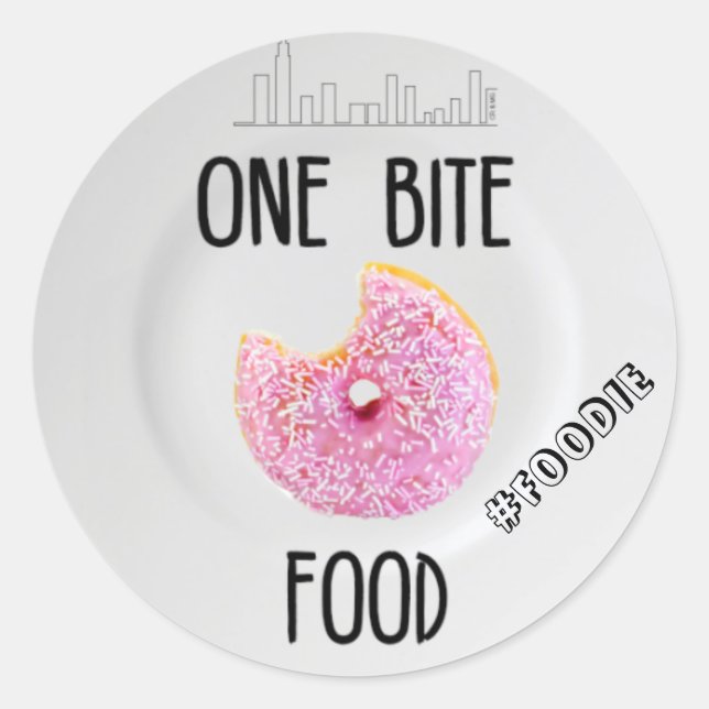 Stickers d'une bouchée de nourriture (Devant)