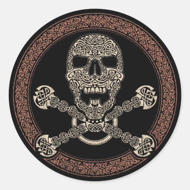 Stickers Duotone Celtic Skull & Bones (Devant)
