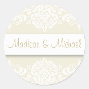 Stickers Ecru Mariage damassé
