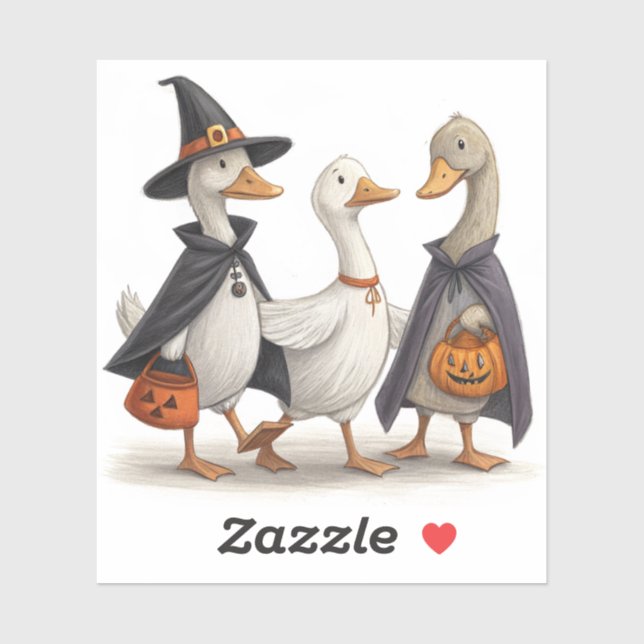 Stickers éffrayant Goose Gang Retour à l'école (Feuille)